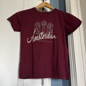 Short sleeve T-shirt with Amsterdam on front